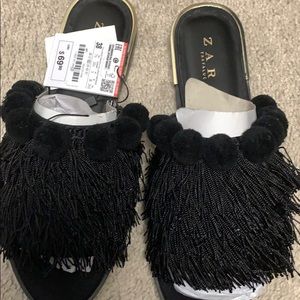 Zara fringe sandals